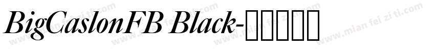 BigCaslonFB Black字体转换